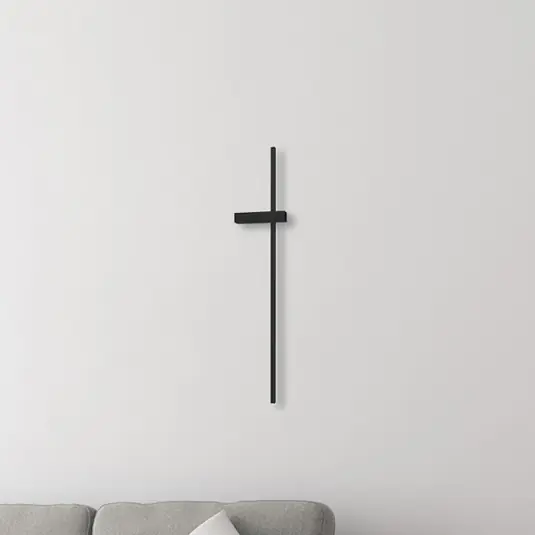 LED fali lámpa Vision, magasság 90 cm, fém, fekete, 3000 K Exkluzív ajánlat