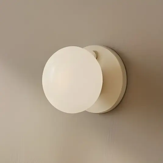 Outlet Flo fali világítás, bézs, Ø 19 cm, üveg