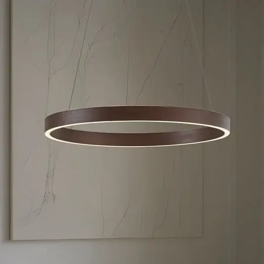 Lucande LED lógó világítás Yonam, Ø 60 cm, 1 izzó, barna, CCT Kiárusítás