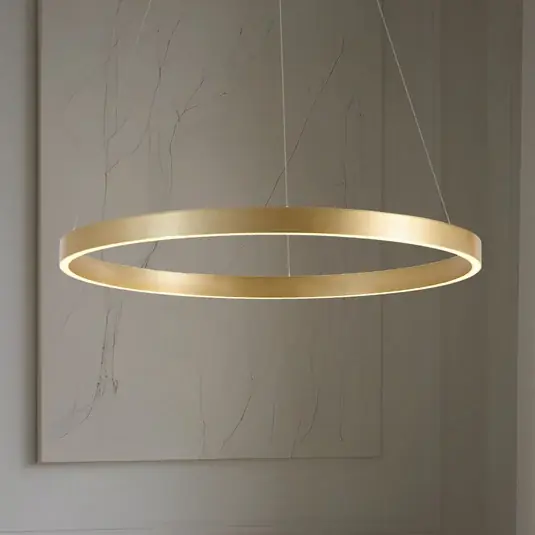 Lucande LED lógó világítás Yonam, Ø 80 cm, 1 izzó, arany, CCT Azonnal elérhető