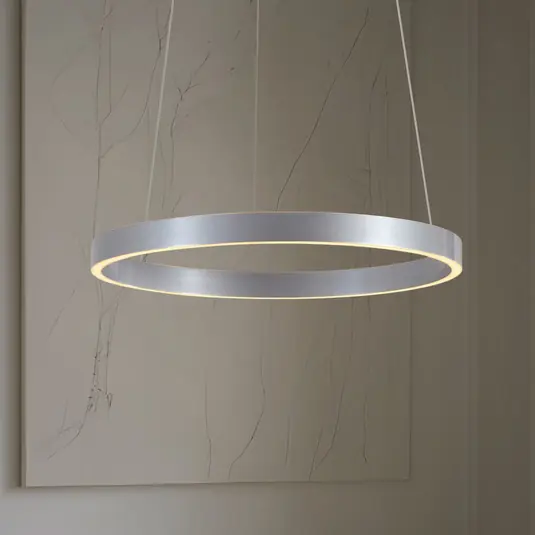 Biztonságos fizetés Lucande LED lógó világítás Yonam, Ø 60 cm, 1 izzó, alumínium, CCT