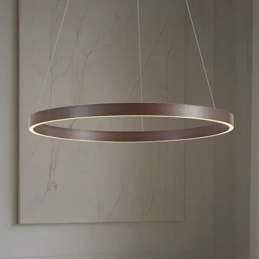 Lucande LED lógó világítás Yonam, Ø 80 cm, 1 izzó, barna, CCT Bestseller
