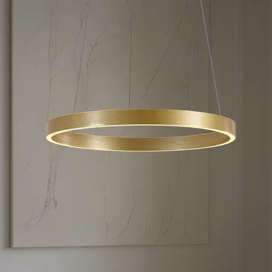 Biztonságos vásárlás Lucande LED lógó világítás Yonam, Ø 60 cm, 1 izzó, arany, CCT