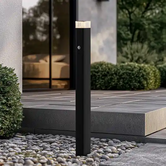 Árengedmény Lindby Halvar osvény világítás, 80 cm, fekete, IP65, GU10, érzékelő