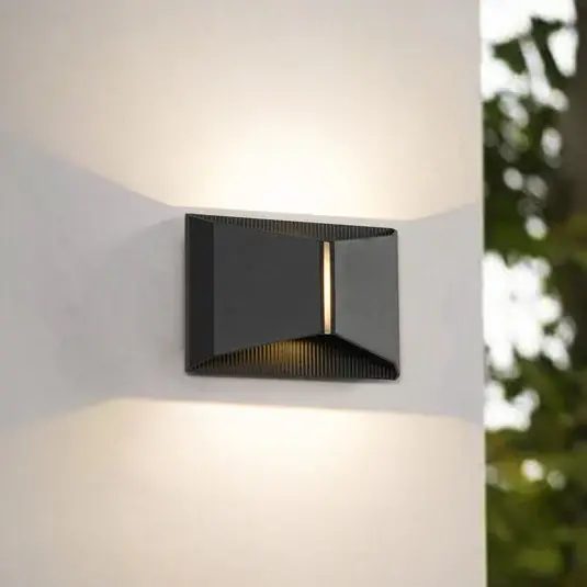 Lindby LED kültéri fali lámpa Anlira, fekete, Up & down, IP65 Biztonságos vásárlás