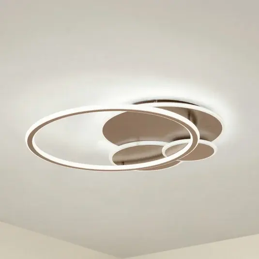 Lucande LED mennyezeti világítás Circulo, kávébarna, CCT, dimmelhető Csak ma