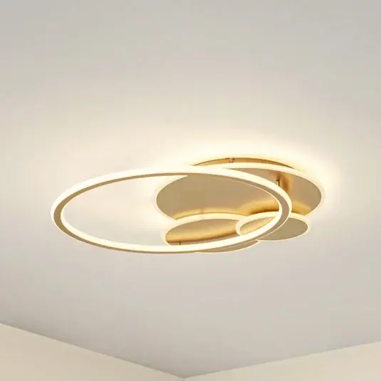 Lucande LED mennyezeti világítás Circulo, arany, 60 cm CCT, dimmelhető Akció
