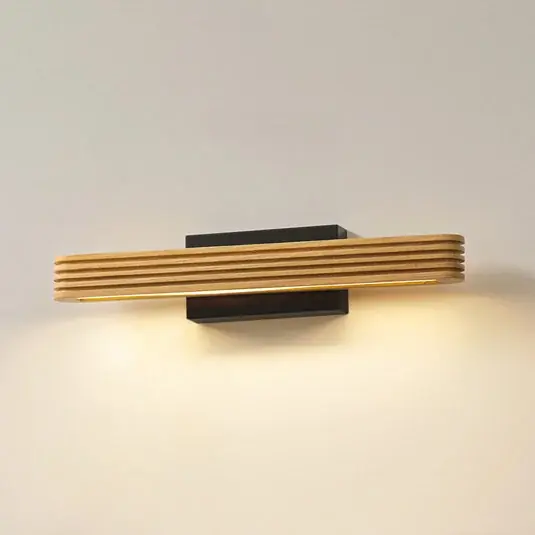 Olcsóbb Lucande LED fali világítás Lieske, 40 cm, fa, fekete