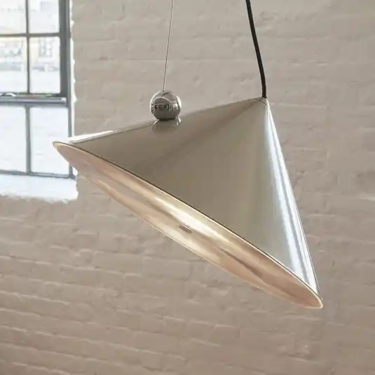 Tom Dixon LED lógó lámpa Pose, szürke-bézs, Ø 43 cm acél dimmelhető Olcsó