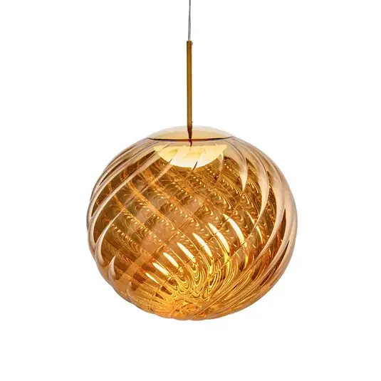 Gyors kiszállítás Tom Dixon LED lógó lámpa Whirl, arany, 45 cm, műanyag, dimmelhető
