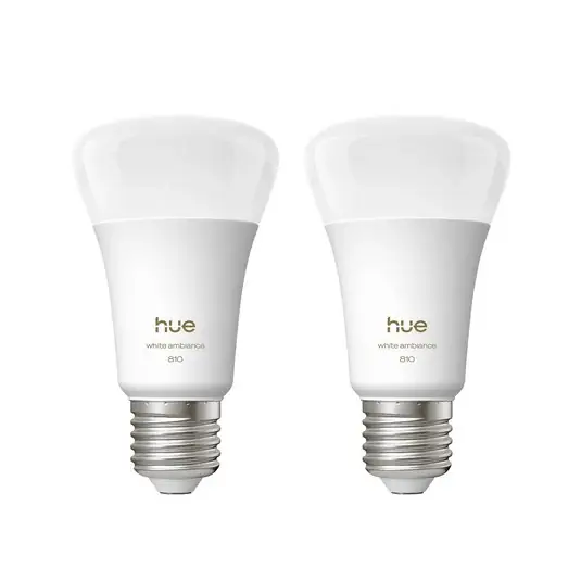 Philips Hue White Ambiance intelligens E27 LED, 6 W, 810 lm, CCT, 2 db Vedd meg online
