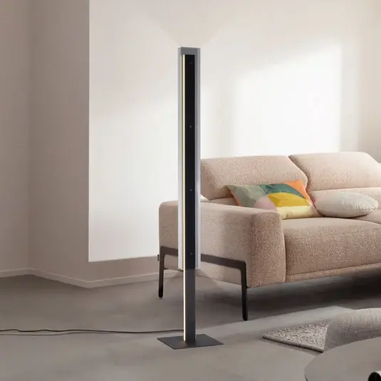 Schöner Wohnen Lena LED álló lámpa, vas, fekete, dimmelhető Korlátozott ajánlat