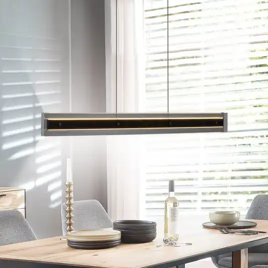 Biztonságos vásárlás Schöner Wohnen Lena LED lógó lámpa, fekete, dimmelhető, emelővel