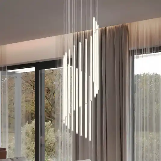 LED lógó lámpa Baxter, világosszürke, Ø 37 cm, fém CCT, dimmelhető Kedvezményes ár
