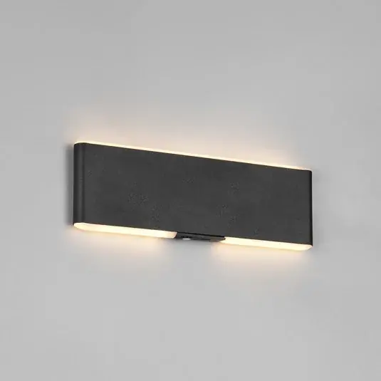 Vedd meg online LED akkumulátoros fali lámpa Conchita, szélesség 22 cm, fekete, fém