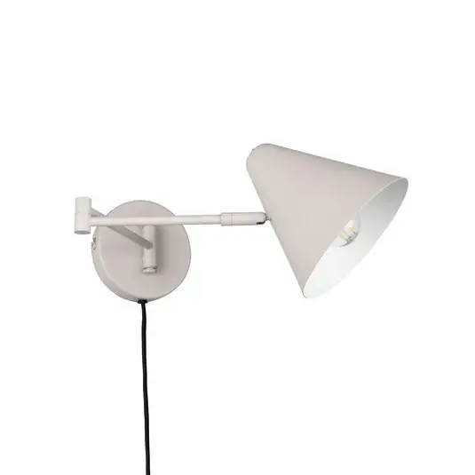 Cosima fali világítás, világosszürke, kinyúlás 54 cm, fém Azonnal elérhető