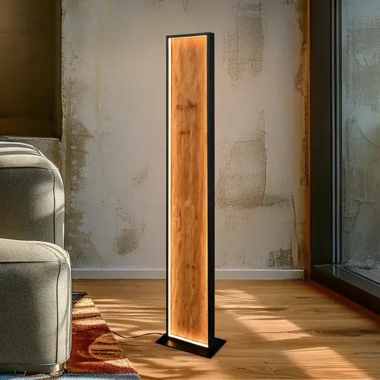 Kalea LED álló lámpa, magasság 120 cm, fa színű, fa Árcsökkenés