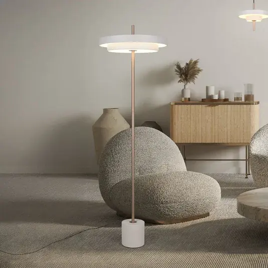 Keaton LED álló lámpa, világosszürke, magasság 138 cm, fém, CCT Gyors kiszállítás