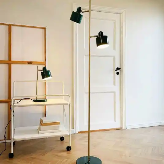 Különleges ajánlat Dyberg Larsen Ocean álló lámpa, sötétzöld, 160 cm, 2 izzós.