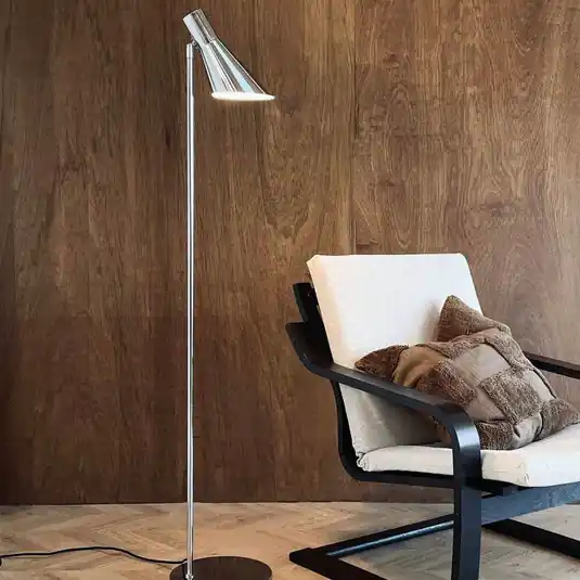 Dyberg Larsen DL12 álló lámpa, króm, magasság 139 cm, fém Exkluzív ajánlat