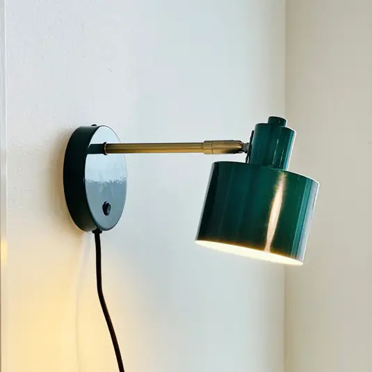 Dyberg Larsen Ocean fali lámpa, sötétzöld, kinyúlás 30 cm Szezonális akció