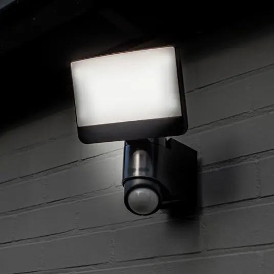SUNSHINE LED-érzékelős kültéri falikar, 25 cm, sötét szürke, IP54 Legjobb ár