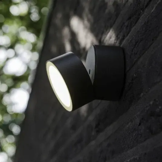 Legjobb ár TRUMPET LED kültéri fali világítás, sötét szürke, Ø 9 cm, fém, IP54