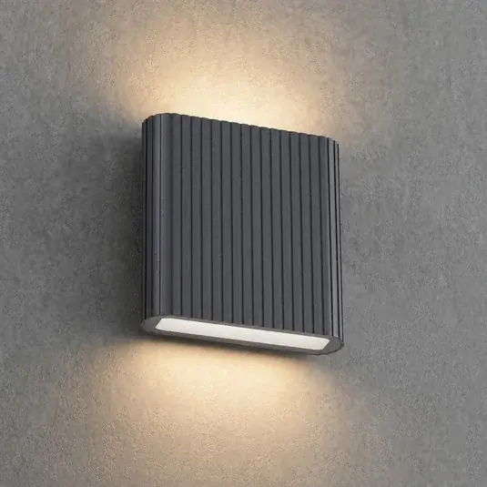 Vedd meg online Lucande Raija LED kültéri falilámpa, antracit, magasság 19 cm, CCT