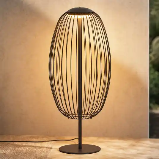 Árengedmény Lucande Richi LED kültéri állólámpa, fekete, magasság 90 cm, IP44