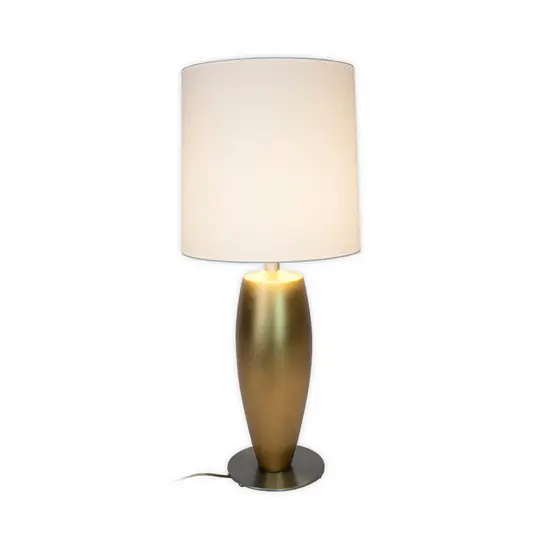 Csak ma OMEGA SOTTILE asztali lámpa, arany/fehér, magasság 80 cm, kerámia, E27