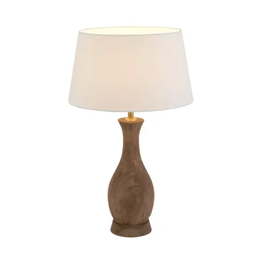 ANTELAO asztali világítás, természetes/ecru, magasság 45 cm, mangófából, E27 Alacsony ár