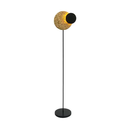 INFINITY TERRA LED álló lámpa, fekete/arany, magasság 132 cm, fém Biztonságos vásárlás