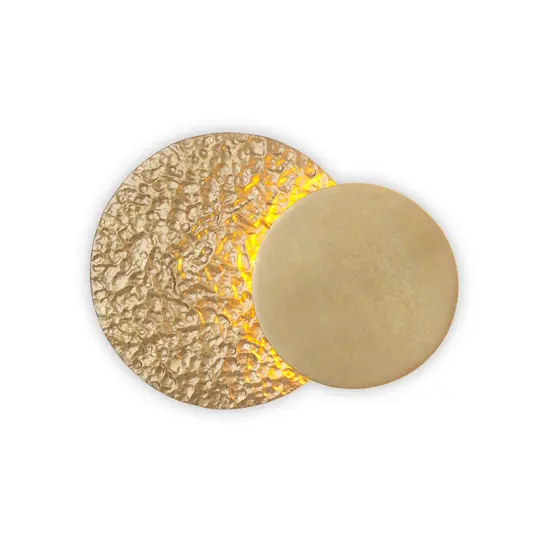 CORONARE LED fali lámpa, 26 cm átmérőjű, arany színű, fém, dimmelhető Gyors szállítás