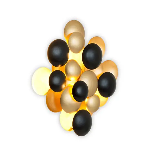 BOLLADARIA LED fali lámpa, fekete/arany, 56 x 55 cm, fém, dimmelhető fényerő Csak ma