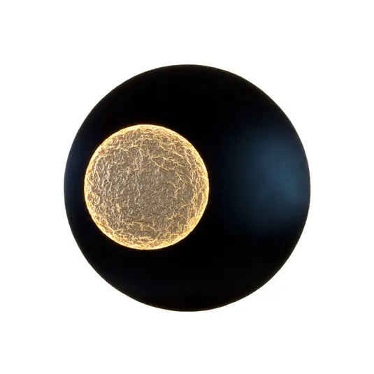 Biztonságos fizetés LUNA MEGA XXL LED fali világítás, fekete/arany, Ø 120 cm, dimmelhető fényerő