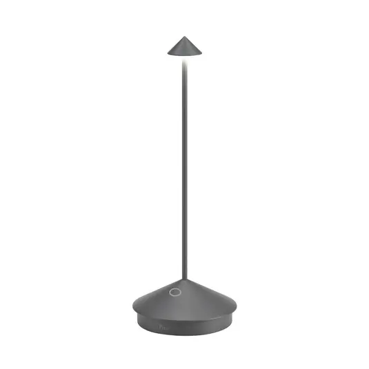 Zafferano Pina 3K LED tölthető asztali világítás, sötét szürke, IP54 Népszerű
