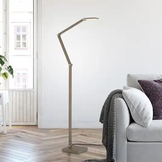 SAMSKY LED álló lámpa, bronz, magasság 161 cm, fém érintéses fényerőszabályzó Ajánlat