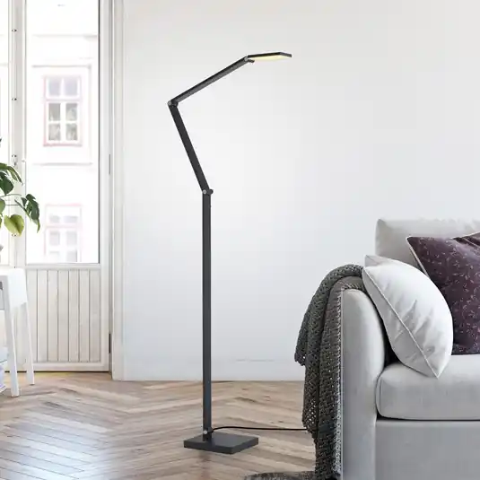 Exkluzív ajánlat SAMSKY LED álló lámpa, szürke, magasság 161 cm, fém, érintéses