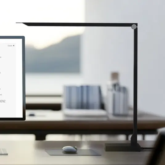 Korlátozott ajánlat FLOYD ACCU LED irodai világítás, fekete, 55 cm, CCT, dimmelhető