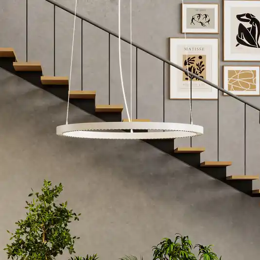 PERFORA PRO L LED lógó lámpa, Ø 91 cm, fehér, DALI, felfelé/lefelé irányuló Szuper akció