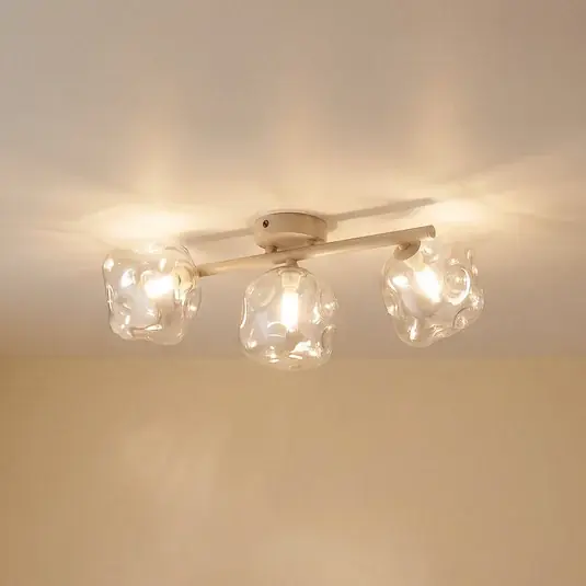 Lava mennyezeti világítás, 3 izzós, 50 cm hosszú, homok/konyak színű, G9 Árengedmény