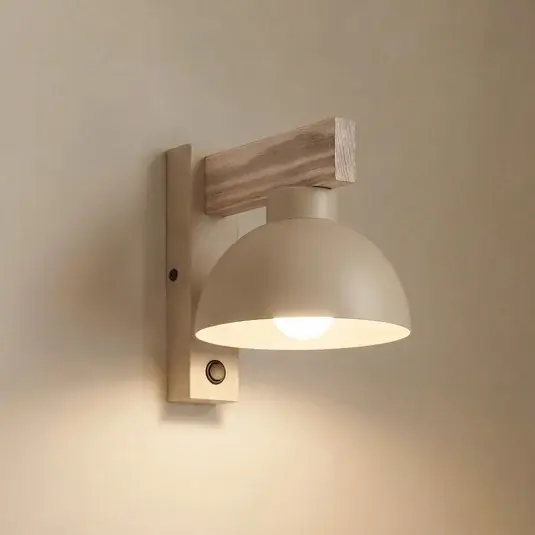 Ajánlat Oslo fali világítás, homokszínű, fém, 20 cm magas, E27