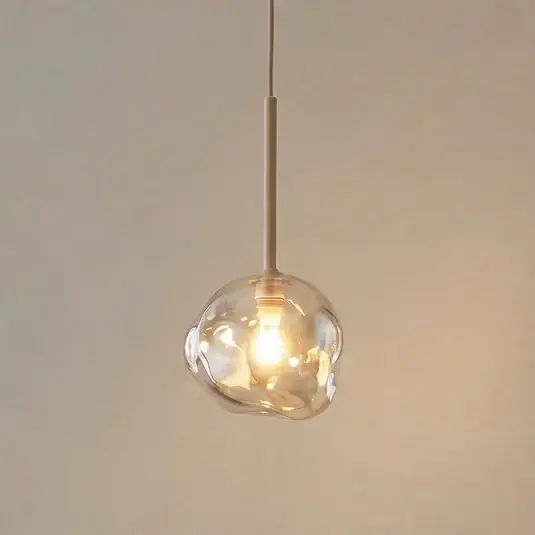Kedvezményes ár Lava lógó világítás, Ø 15 cm, G9, homok/konyak, üveg