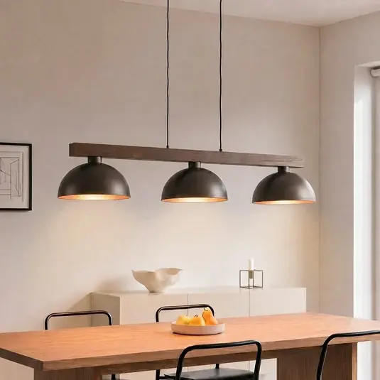 Vásárlói kedvenc Oslo lógó világítás, barna, 3 izzós, 118 cm hosszú, E27
