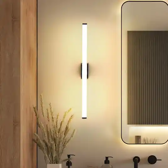 Legkelendőbb VINA M LED fali világítás, fekete, szélesség 60 cm, IP44, CCT