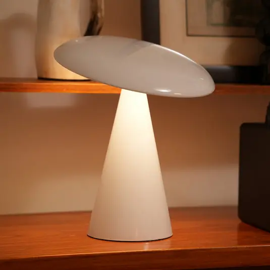 Beacon LED tölthető asztali világítás Kinoko, fehér, 27 cm, CCT Azonnali szállítás