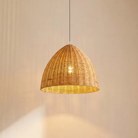 Azonnali szállítás Lindby Laverne lógó világítás, Ø 40 cm, rattan, E27