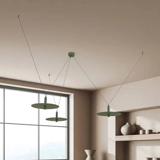 23230-as LED lógó világítás, sötétzöld, átmérő 35 cm, 3 izzós, fém Azonnal elérhető