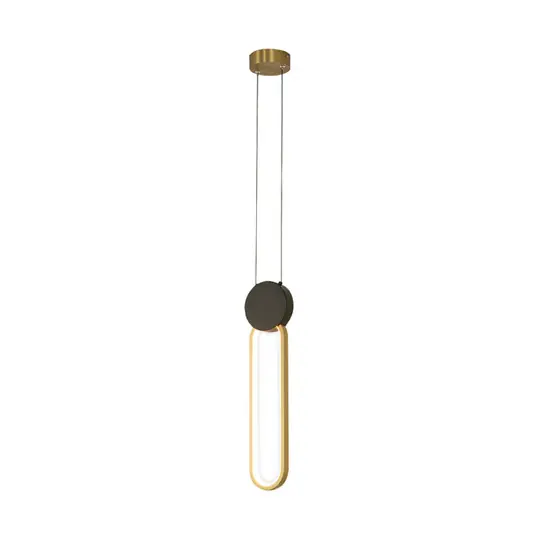 Azonnal elérhető 23101-es LED lógó lámpa, arany/fekete, szélesség 12 cm, fém, dimmelhető fényerő