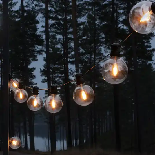 LED fényfüzér, 7 W, borostyánszínű, IP44, 1800 K Expressz szállítás